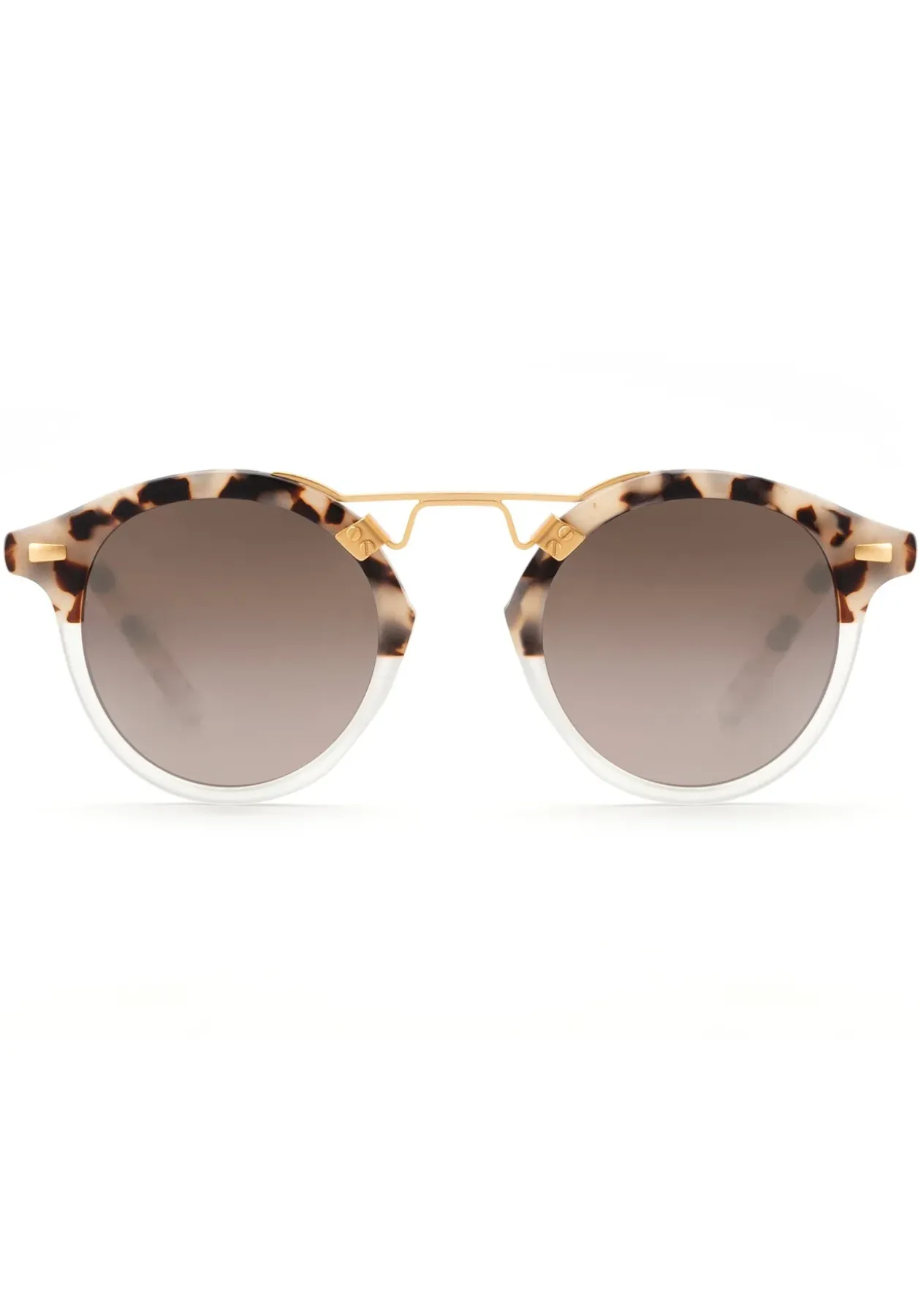 St. Louis Mirrored | Matte Oyster To Crystal Mirror Polarized 24K|KREWE New